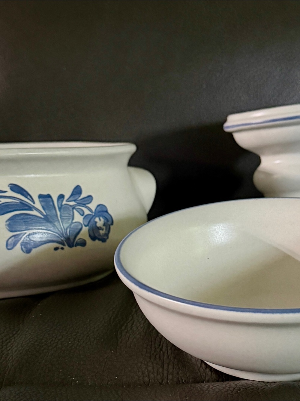 Vintage Pfaltzgraff Yorktowne Set of 3-casserole dish,cereal bowl, and candle